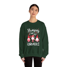 Hanging with My Gnomies Christmas Sweatshirt Cute Holiday Crewneck for Women & Men Funny Festive Sweater Cozy Christmas Outfit