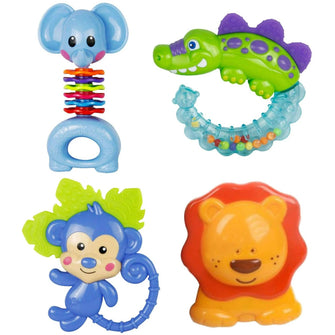 Developing Spatial Awareness Baby Rattles Teethers, Shaker Grab, and Spin Rattles Set