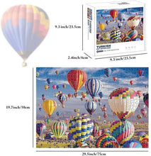 Boxgear 1000-Piece Hot Air Balloon Jigsaw Puzzle – Colorful, Relaxing Landscape Scenery – 27.56 x 19.69