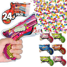 24 PCS Multicolor Fireworks Handheld Confetti Poppers Easy Pop Self-Inflating Confetti Gun for Parties and Celebrations