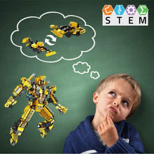 Boxgear 25-in-1 Building Bricks Set – 573 Pieces, 24 Engineering Vehicles, 1 Battle Robot Educational STEM Toys for Boys