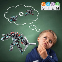 Boxgear 25-in-1 Building Bricks Set – 577 Pieces, 24 Plane Models, 1 Battle Robot – Educational STEM Toys for Boys