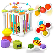 BPA Free Silicone Made Baby Shape Sorter Travel Sensory Toys for 1-3 Age Kids Motor Skills Hand-Eye Coordination
