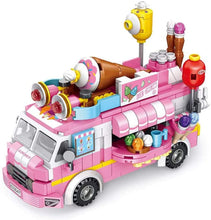 Boxgear Building Blocks Set for Girls – Pink Ice Cream Truck, 553 Pieces, 25 Ways to Play – STEM Bricks Playset for Fun