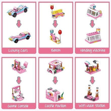 Boxgear Building Blocks Set for Girls – Pink Ice Cream Truck, 553 Pieces, 25 Ways to Play – STEM Bricks Playset for Fun