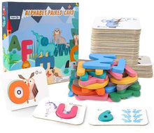 Letter Flash Cards Educational Toys – Wooden Alphabet Toddler Puzzle
