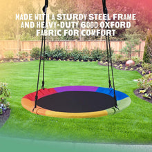 Boxgear Flying Saucer Tree Swing – Large 40 Inches Nest Swing – Strong Swing Frame – Adjustable Height for Children and Adults