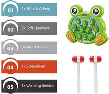 Whac-A-Mole Frog Game Pounding Toy for Kids with 2 Small Toy Hammers