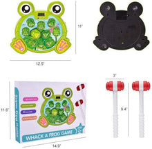 Whac-A-Mole Frog Game Pounding Toy for Kids with 2 Small Toy Hammers