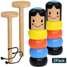 Wooden Magic Game Toys Immortal Daruma Stubborn Unbreakable Wood Man Fancy(2 Set)