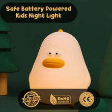 Violet Cool Silicone Made Squishy LED Nursery Lamp for Kids, Teen and Toddler's Room Decor, Sound Sleep Christmas & Birthday Present - Chick