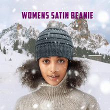 Slouchy Round Satin Lining Thick Knit Warm Beanie Winter Hats For Men and Women Oversized