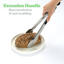 2 Set Stainless Steel Built With Non Slip Grip Kitchen Tongs For Cooking Steaks