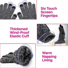 Elastic Cuff Knit Lining Cozy Touch Screen Thermal Winter Gloves