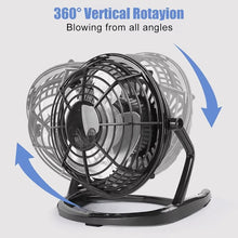 USB Silent 4‑Blade Rotatable Desk Cooler