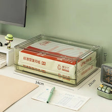 Transparent A4 Acrylic & Aluminum Desktop File Drawer