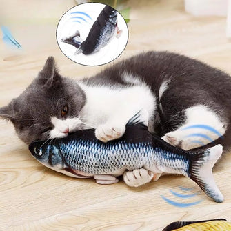 Floppy Fish Toy for Cats  USB‑Rechargeable