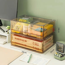 Transparent A4 Acrylic & Aluminum Desktop File Drawer