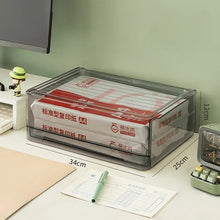 Transparent A4 Acrylic & Aluminum Desktop File Drawer